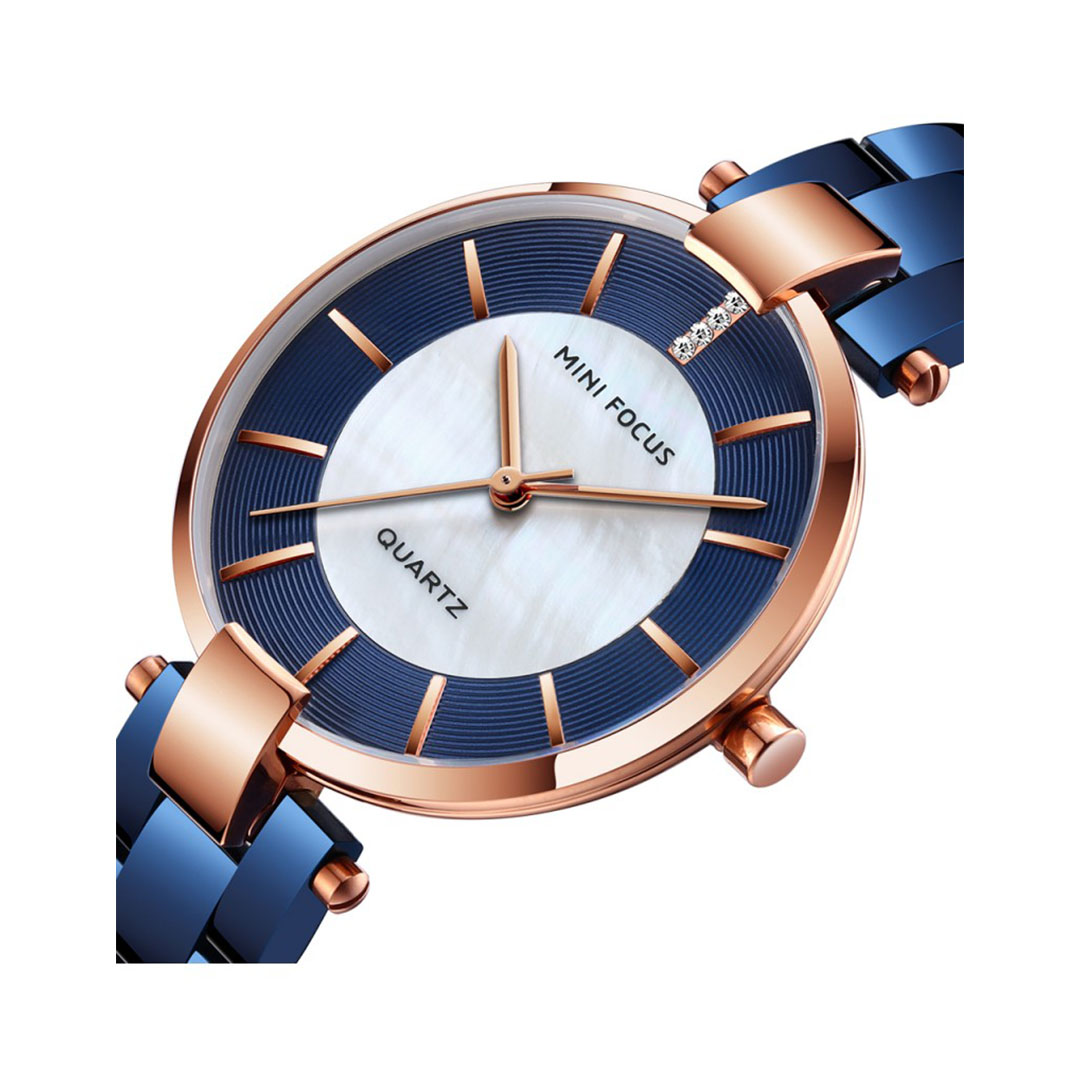 ساعة حريمي كوارتز أنيقة - أزرق - MF0224L