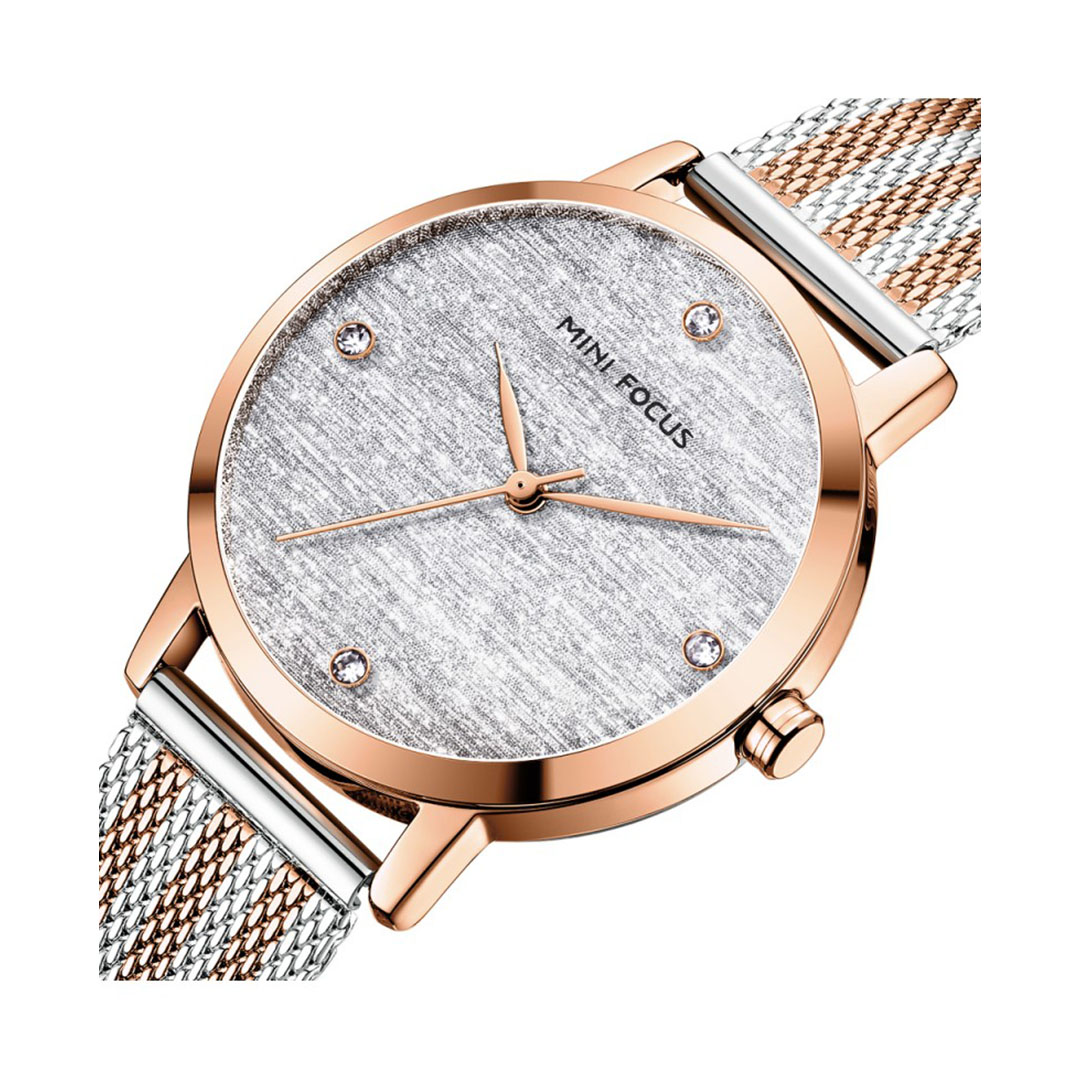 ساعة حريمي كوارتز - فضي/روز جولد - MF0329L