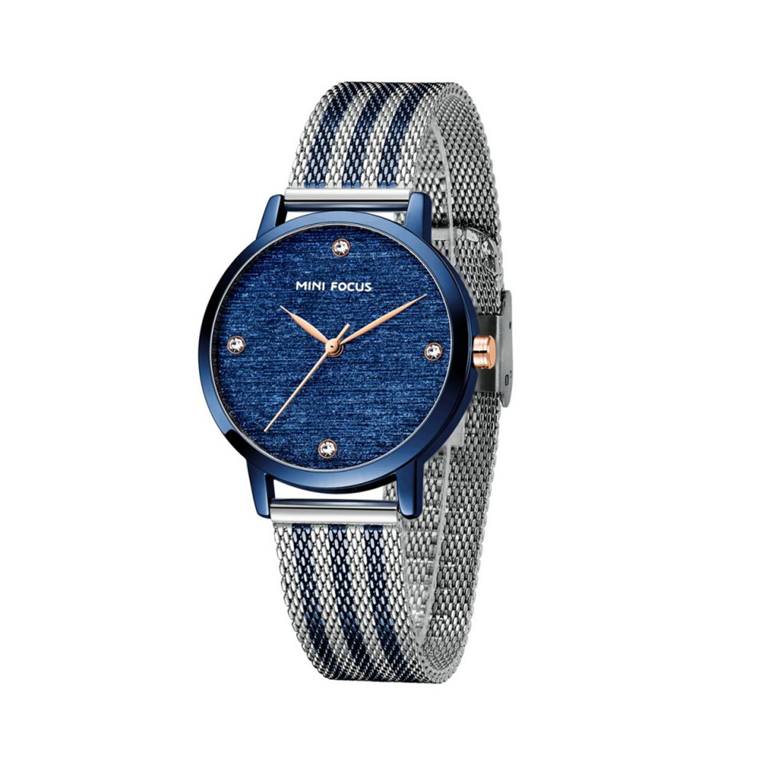 ساعة حريمي كوارتز - فضي/أزرق - MF0329L