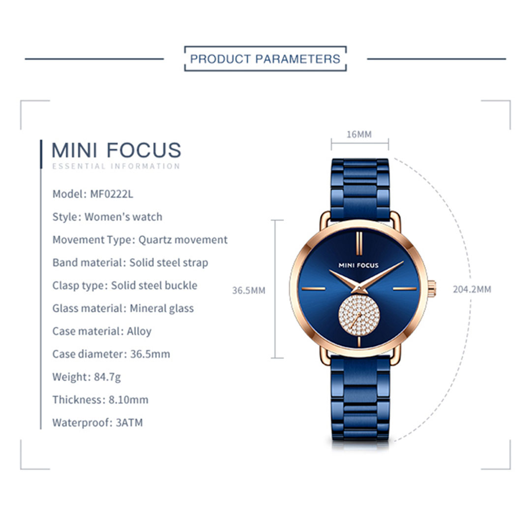 ساعة حريمي كوارتز - أسود - MF0222L