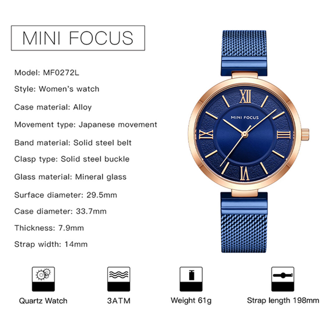 ساعة حريمي كوارتز - أسود - MF0272L