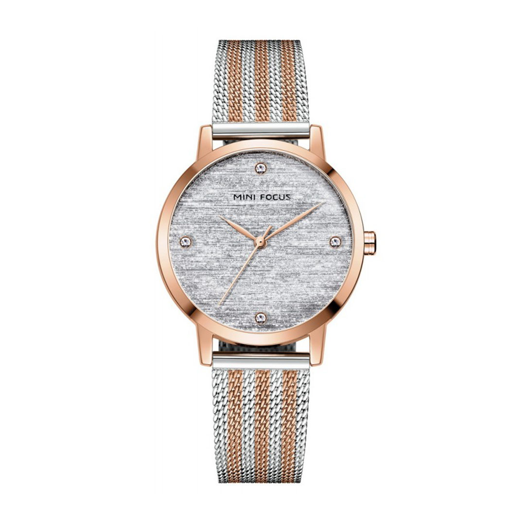 ساعة حريمي كوارتز - فضي/روز جولد - MF0329L