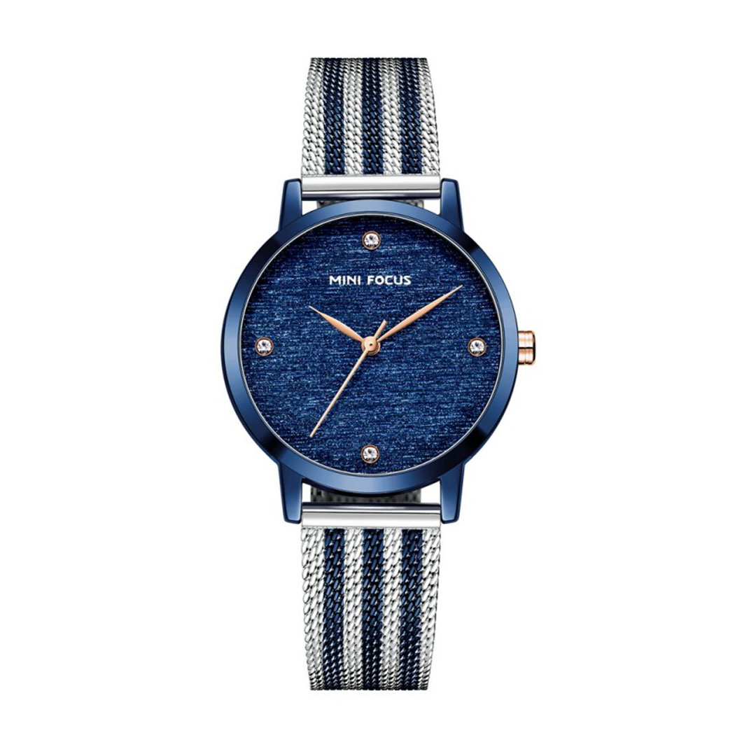 ساعة حريمي كوارتز - فضي/أزرق - MF0329L