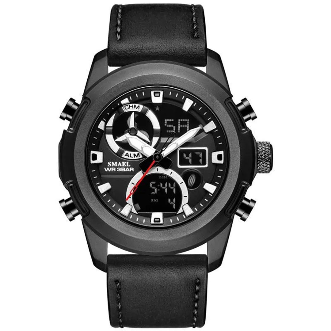 Smael ساعة كاجوال للرجال - أسود