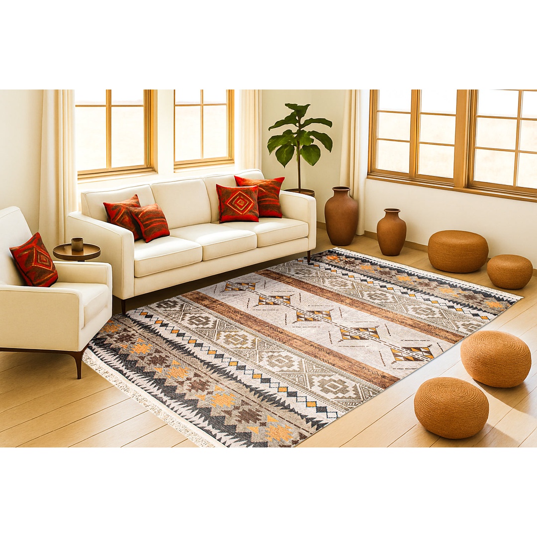 سجادة منسوجة ديجيتال - بدوي - بيج