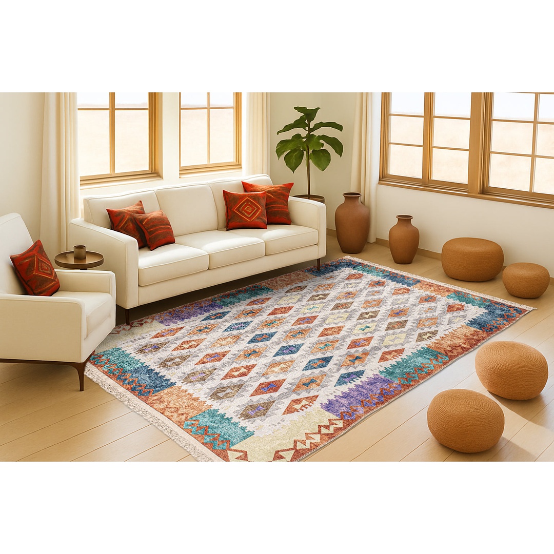 سجادة منسوجة ديجيتال - تصميم بدوي