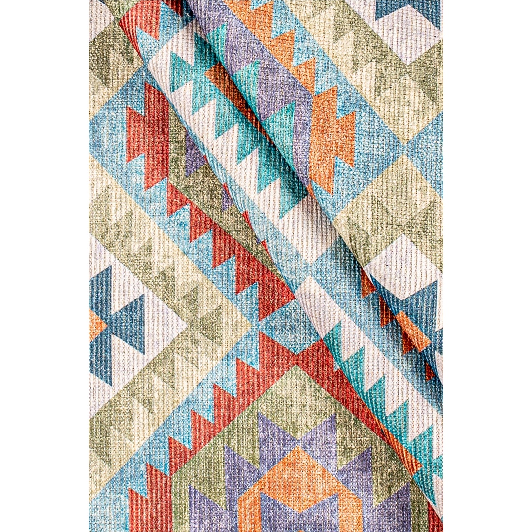 سجادة منسوجة ديجيتال - تصميم بدوي - متعدد الألوان