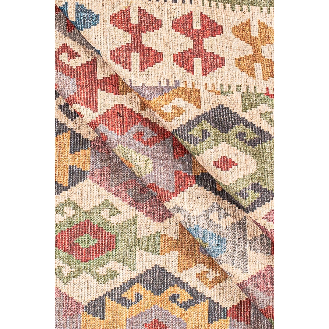 سجادة منسوجة ديجيتال - بدوي - بيج/أحمر/أزرق