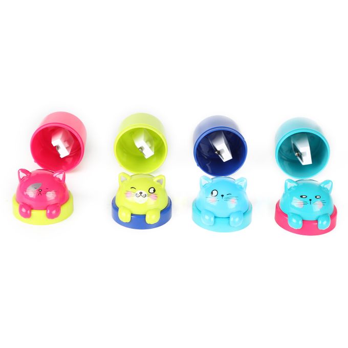 براية اقلام رصاص - بشكل قطط ملونة