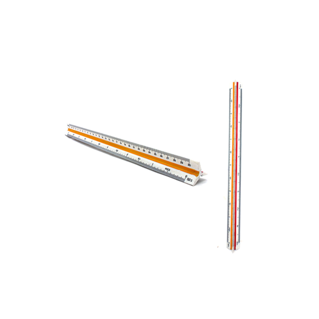 مسطرة ثلاثية الأبعاد - 30 سم - تصميم مريح لقياسات دقيقة