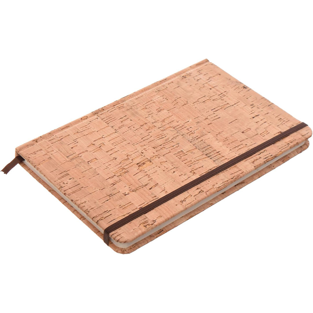 دفتر ياسين A5 فاخر بشريط مطاطي - 160 صفحة - بيج بني