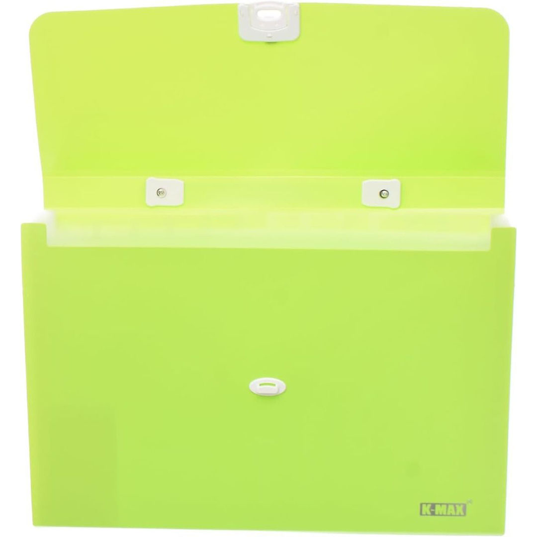 ملف موسع من كي-ماكس - 12 جيب - مع قفل ومقبض