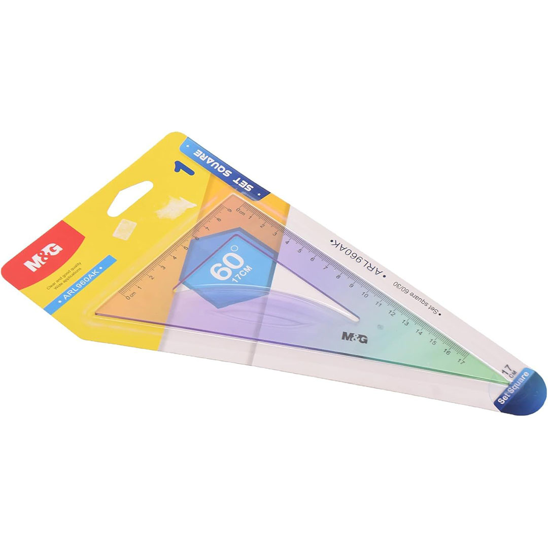 مثلث هندسي من إم آند جي 17 سم بزوايا 60/30 درجة