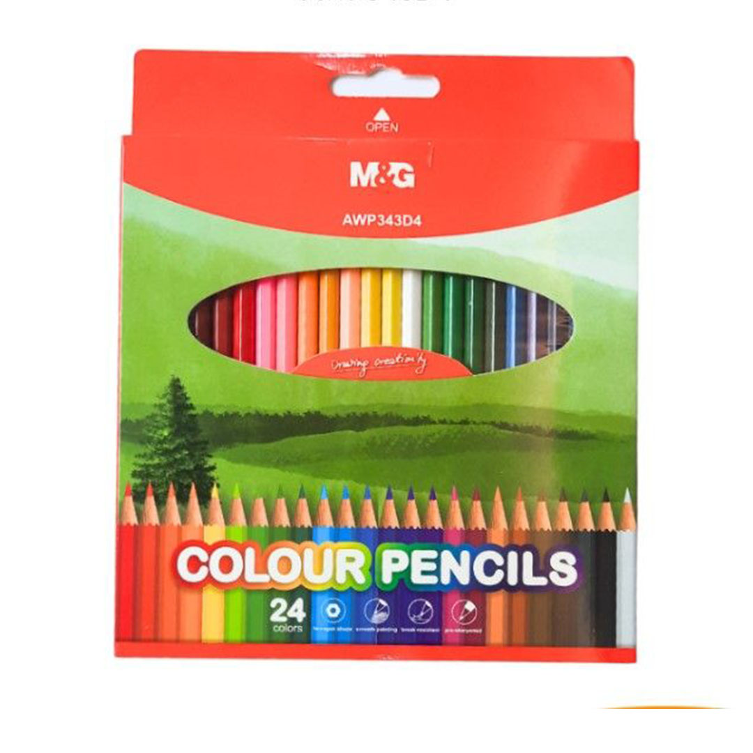 أقلام رصاص خشبية بقبضة سداسية تشينقوانغ - 24 لون