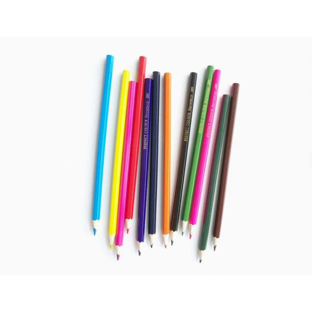 مجموعة أقلام تلوين سداسية عالية الجودة بن ورلد - 36 لونًا للرسم