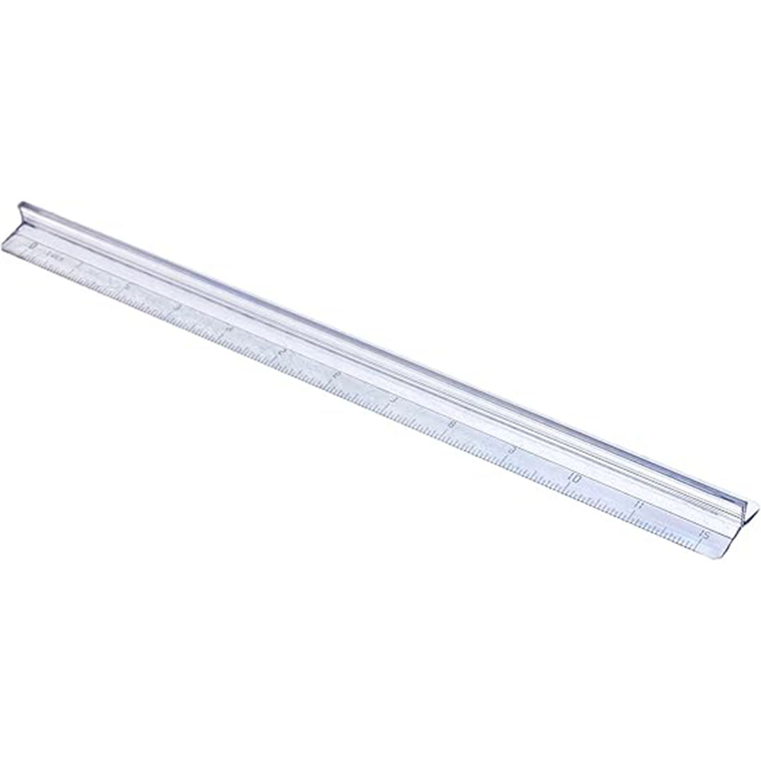 مسطرة 30 سم مع حامل من أرڨ للقياس الدقيق والرسم