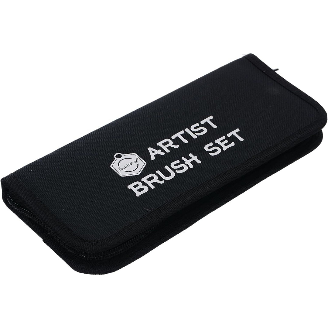 مجموعة فرش رسم كيب سميلينج تحتوي على 10 فرش بحقيبة تخزين عملية