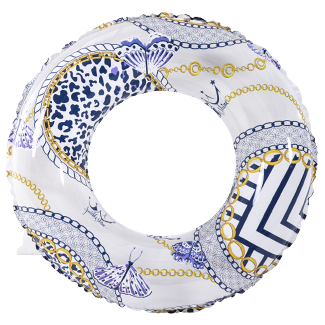 عوامة سباحة أطفال - 90 سم - أزرق/أبيض