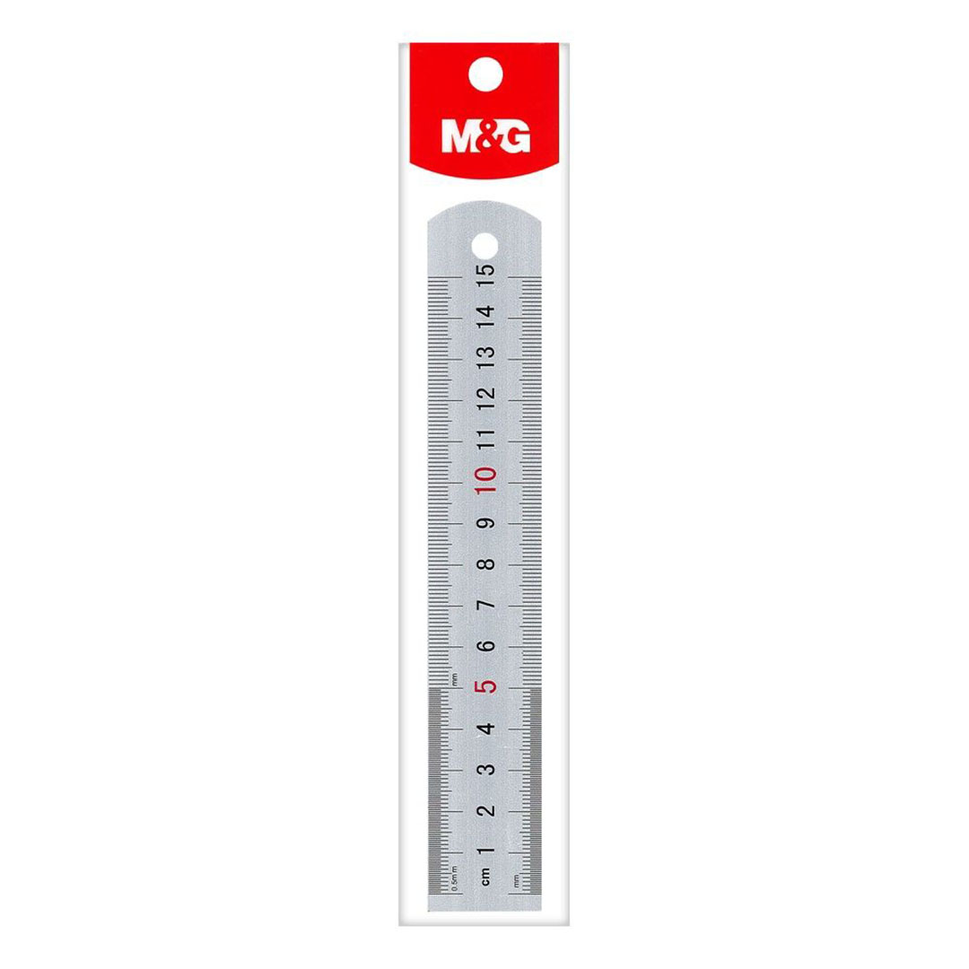 مسطرة ألمنيوم ام اند جي - 15 سم
