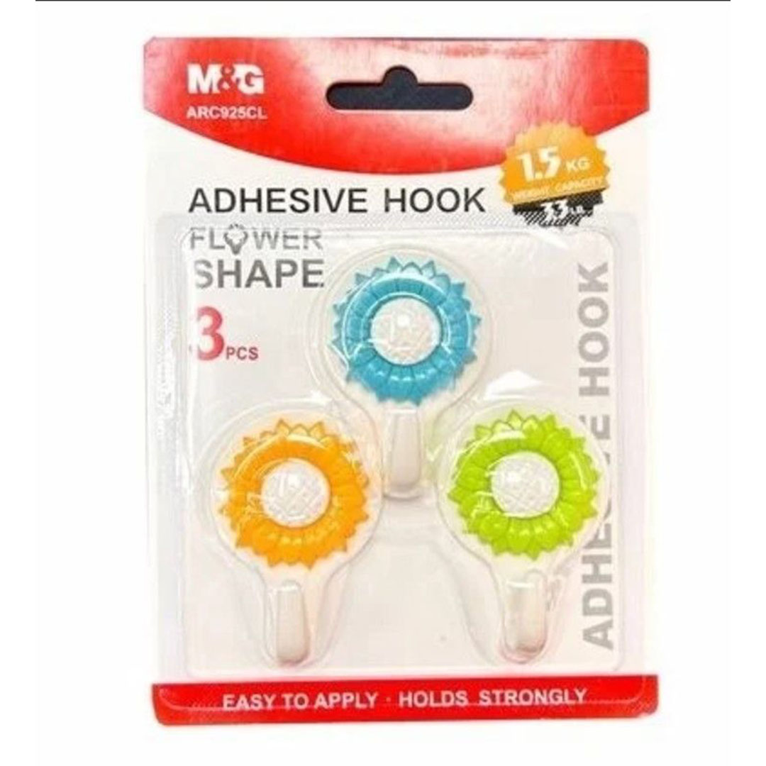 خطاف حائط لاصق - زهري - 3 قطع - ARC925CL