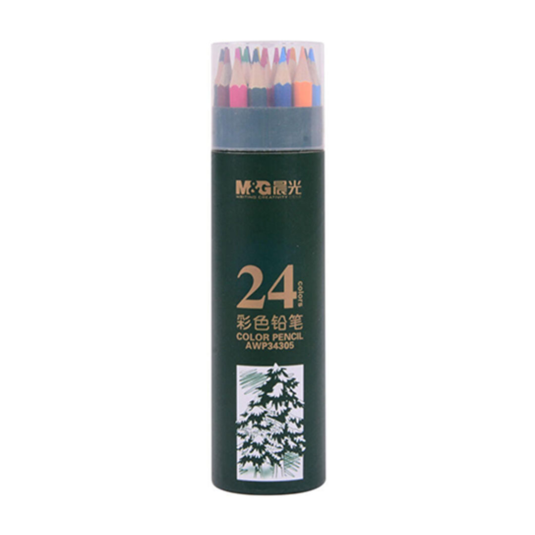 مجموعة ألوان خشبية إم آند جي - 24 لون