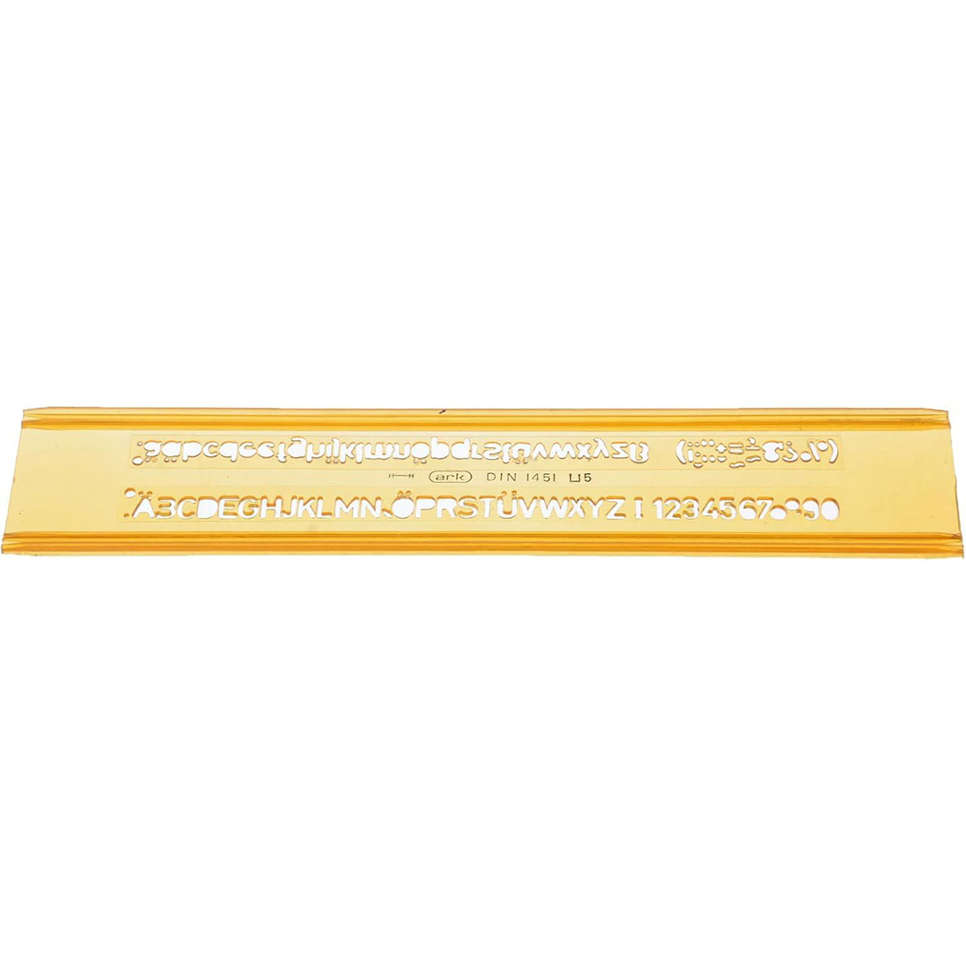 مسطرة استنسل حروف آرك - 0.5 سم - 042