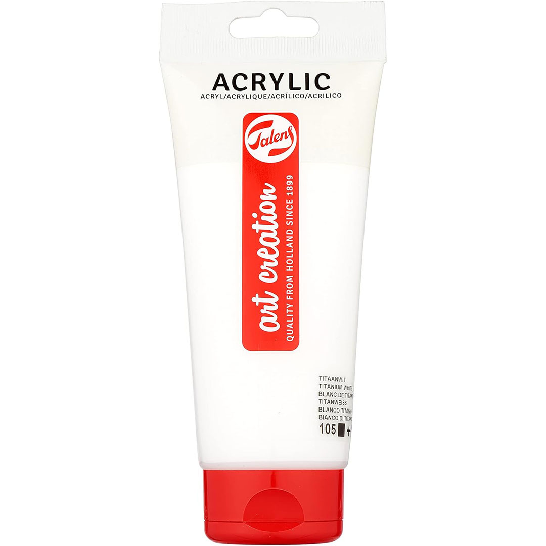 أنبوب ألوان أكريليك - 200 مل - أبيض تيتانيوم