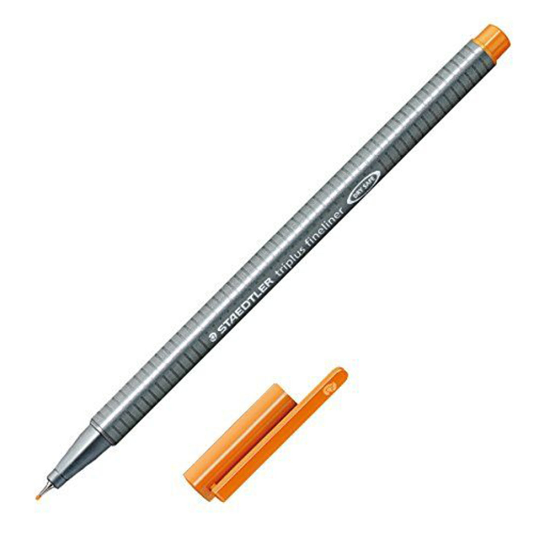 قلم حبر ستيدلر برتقالي داكن دقيق للرسم والكتابة - رقم 334-7