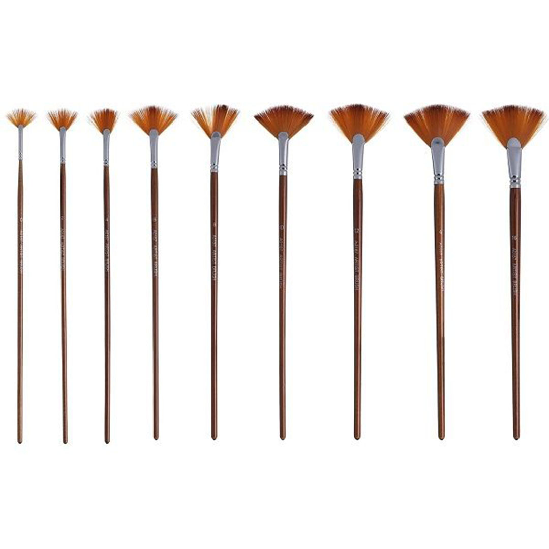 مجموعة فرش رسم من كيب سمايلينج - 9 قطع احترافية للألوان المائية والزيتية