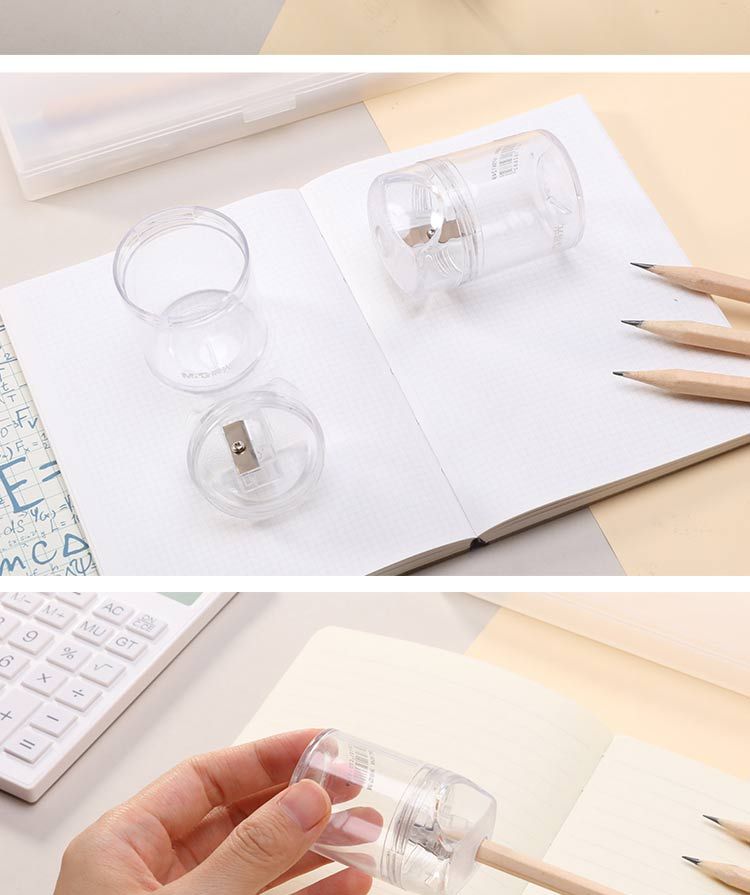 براية أقلام رصاص بفتحتين - شفافة