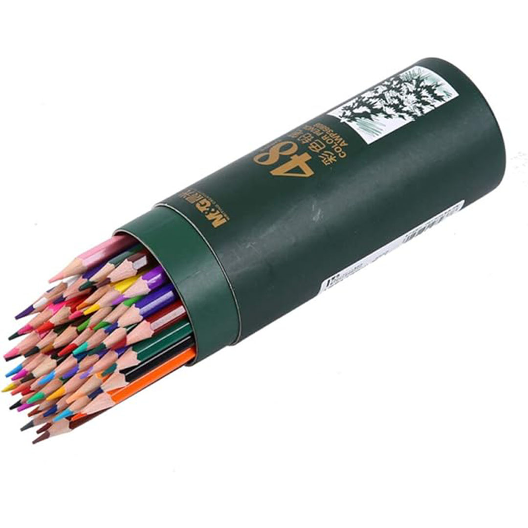 مجموعة ألوان خشب إم آند جي - 48 للرسم والحرف اليدوية