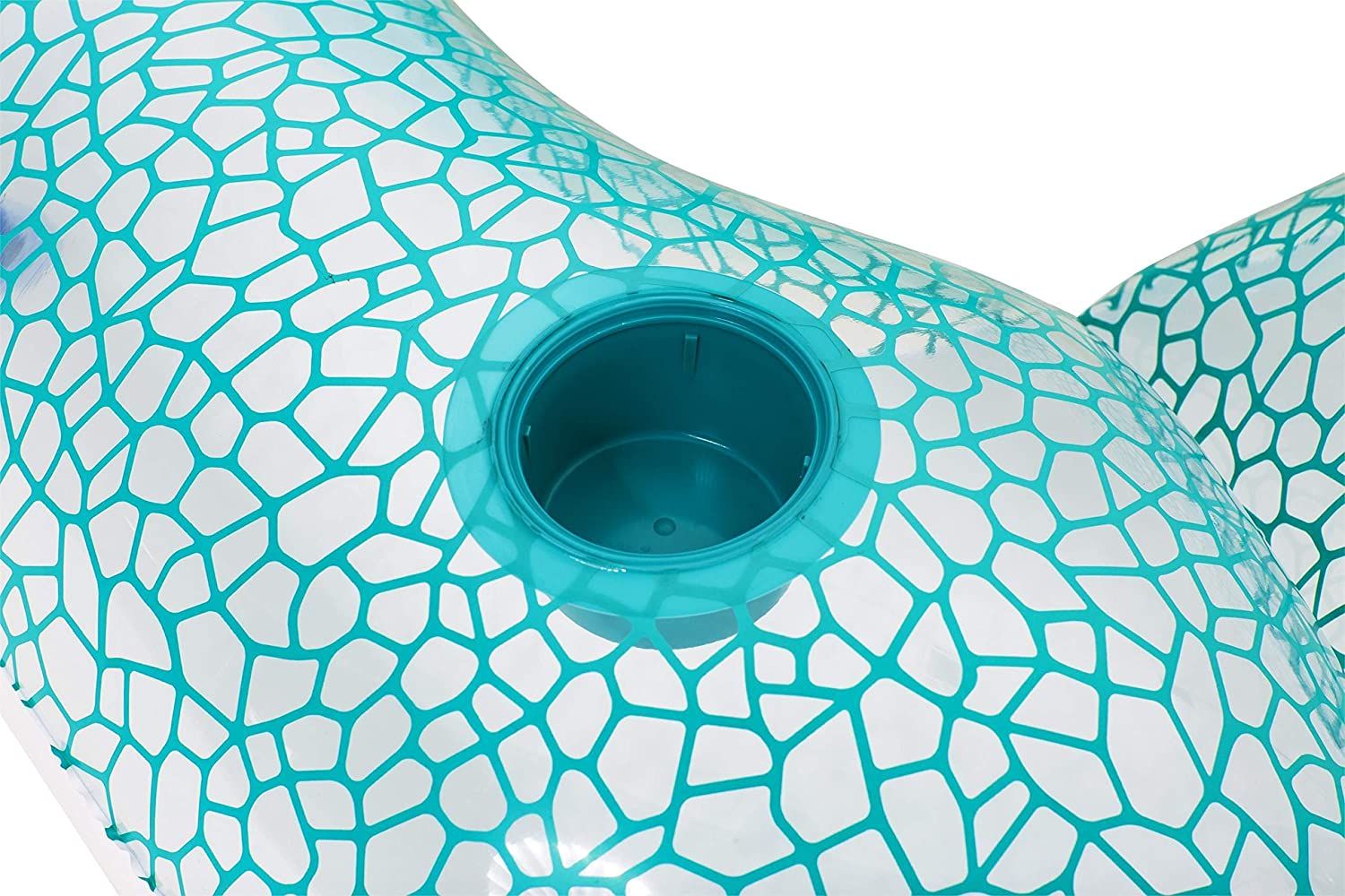 عوامة قابلة للنفخ بمخدة و حامل كوباية