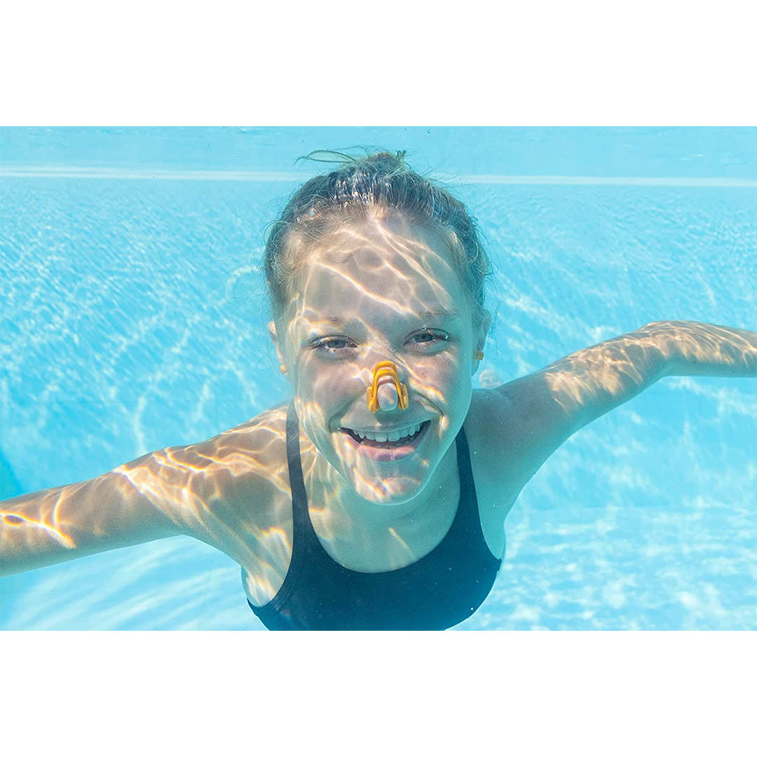 26032 مشبك أنف وسدادات أذن للسباحة - برتقالي