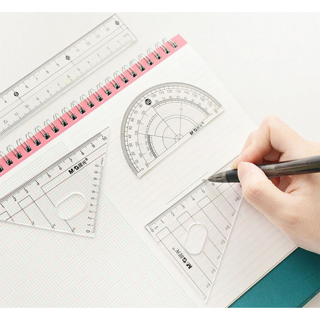 مجموعة براجل إم آند جي 8 قطع - أدوات دقيقة للهندسة والرسم