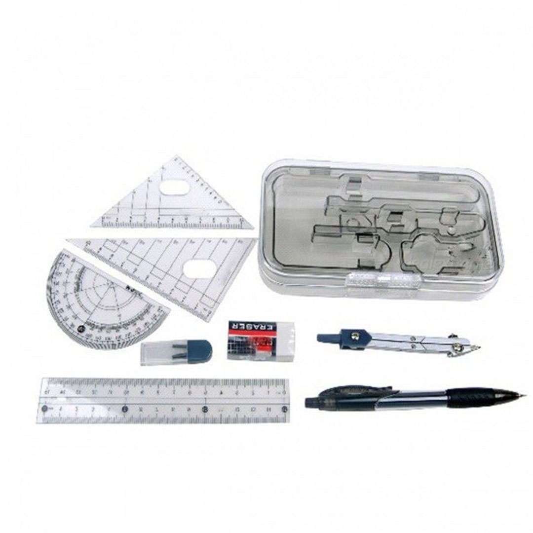 مجموعة براجل إم آند جي 8 قطع - أدوات دقيقة للهندسة والرسم