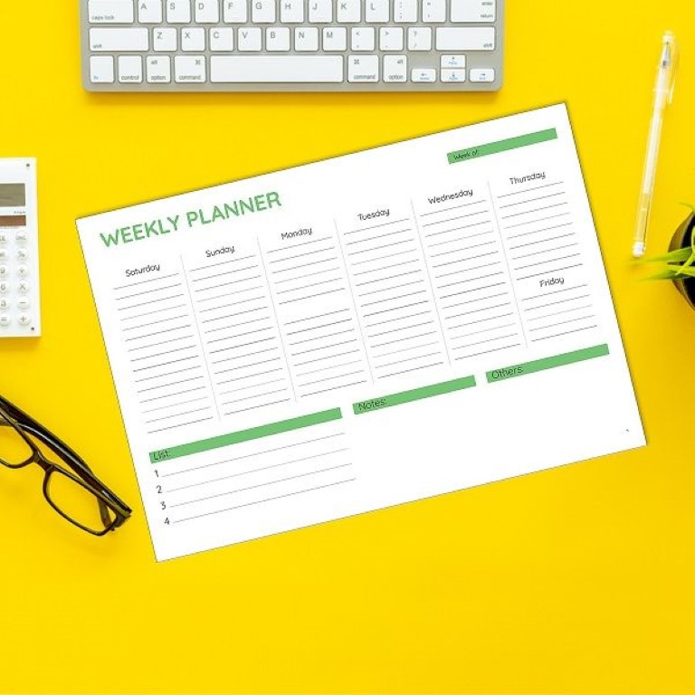 دفتر تنظيم اسبوعى مقاس A4 رقم 1114