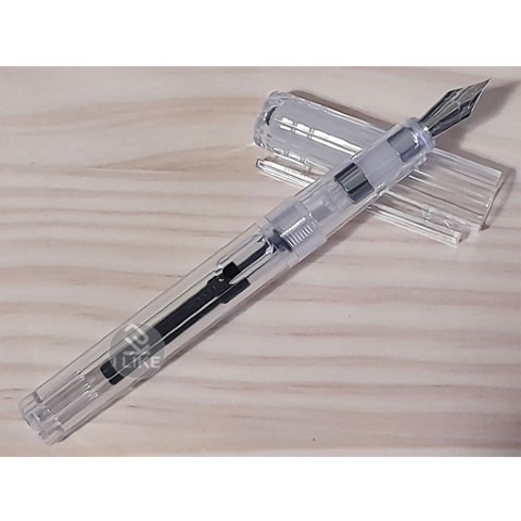 قلم حبر شفاف اللون مع 10 لون حبر