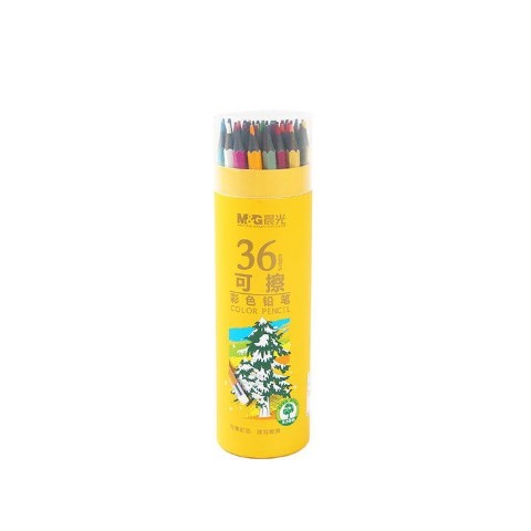 الوان خشب قابلة للمسح مع أستيكة - 36 لون