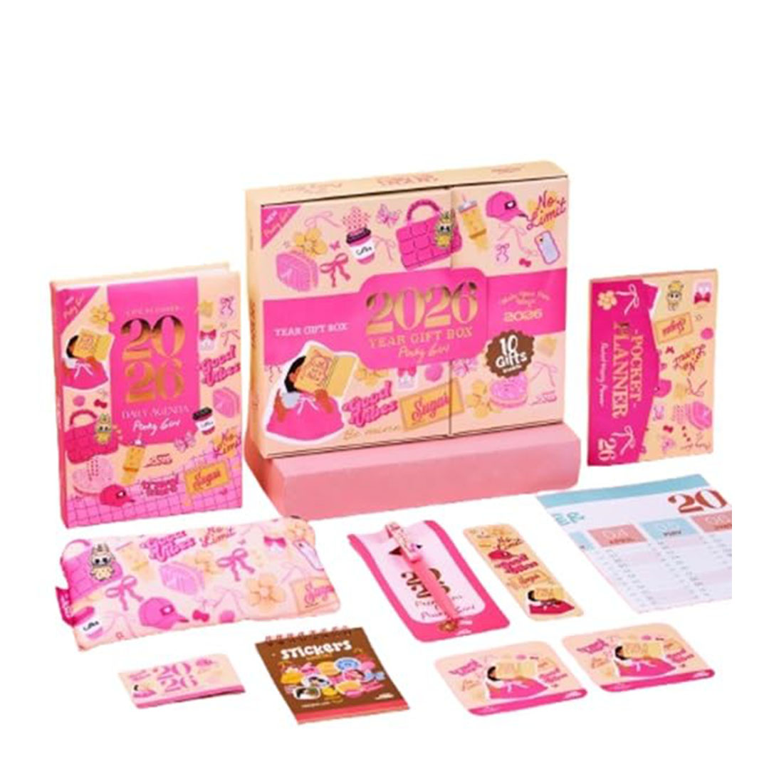 مجموعة مفكرة 2026 للتقويم والتخطيط اليومي - بينك جيرل