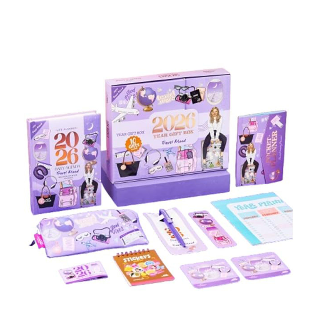 مجموعة مفكرة 2026 للتقويم والتخطيط اليومي - ترافيل مود