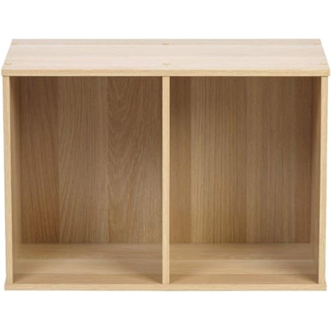 رف تخزين ثنائي الأرفف - 59.5*29*41.5 سم - بيج