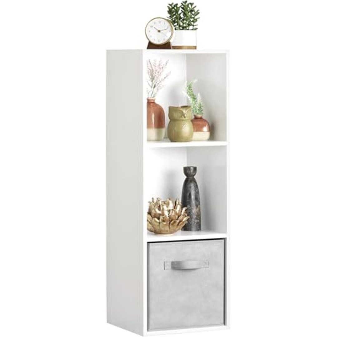 منظم مكعبات بـ 3 طبقات - 30.99×90.42×29.72 سم - أبيض