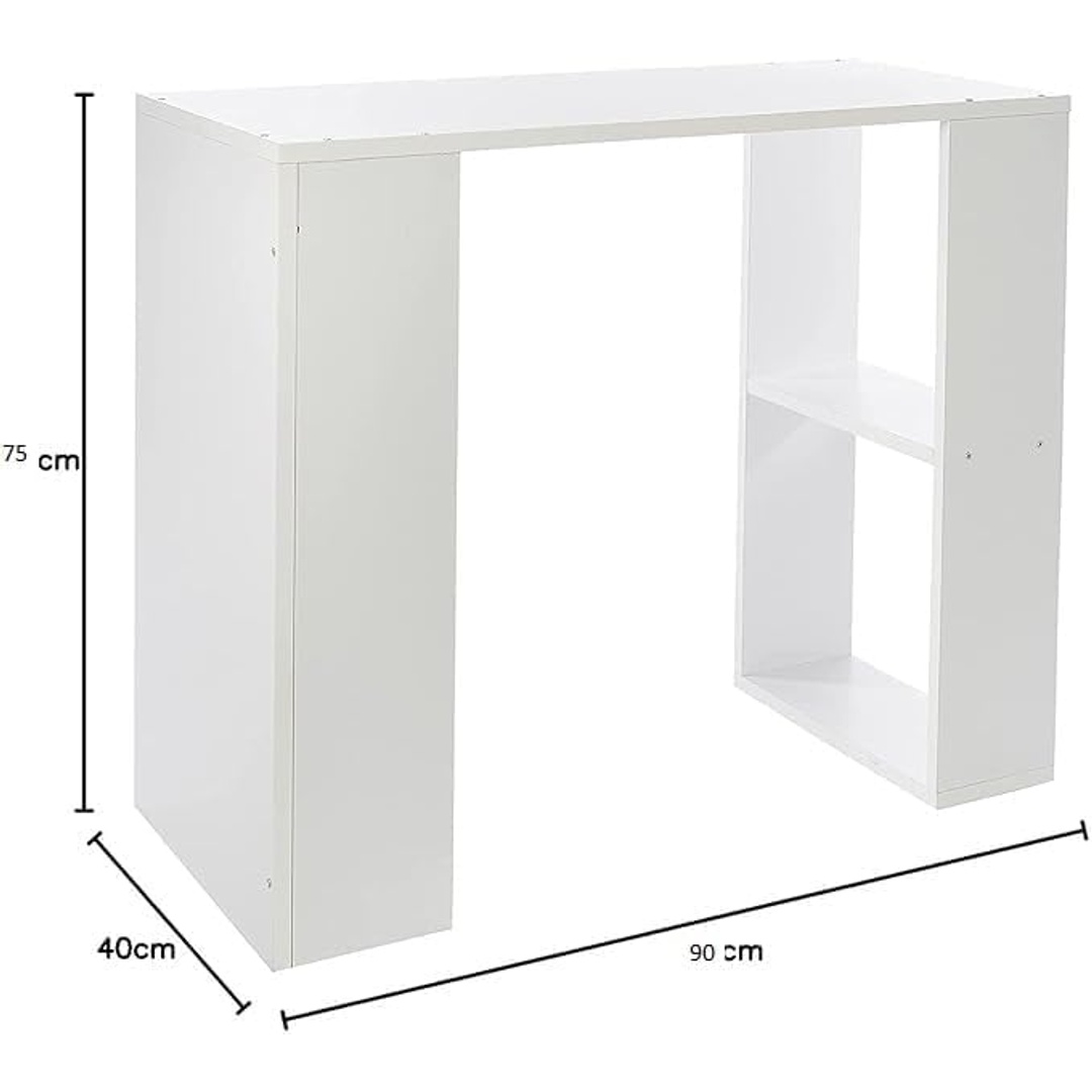 مكتب عمل ودراسة حديث - 90*75*40 سم - أبيض