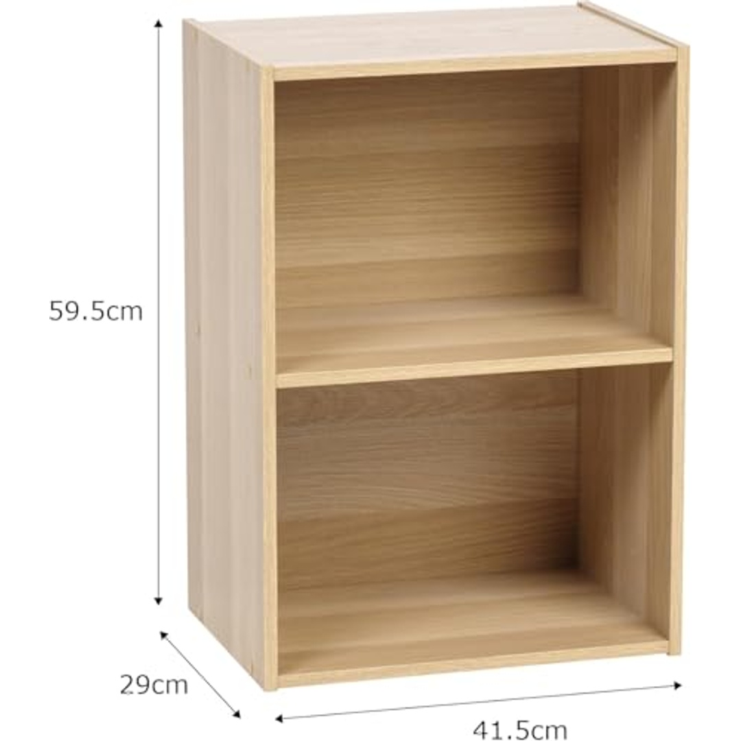 رف تخزين ثنائي الأرفف - 59.5*29*41.5 سم - بيج