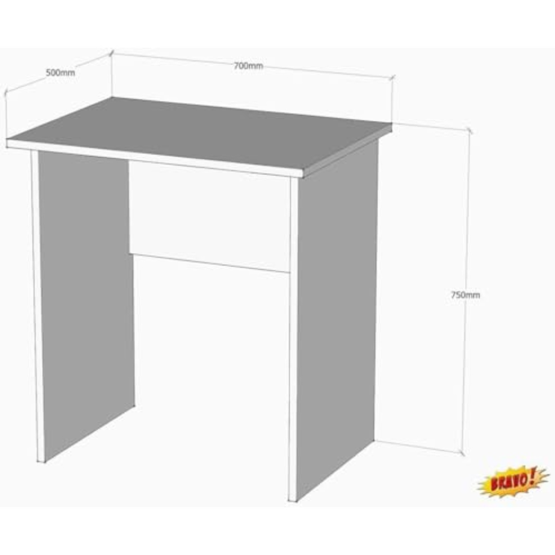 مكتب دراسة مودرن - أبيض - 75×70×50 سم