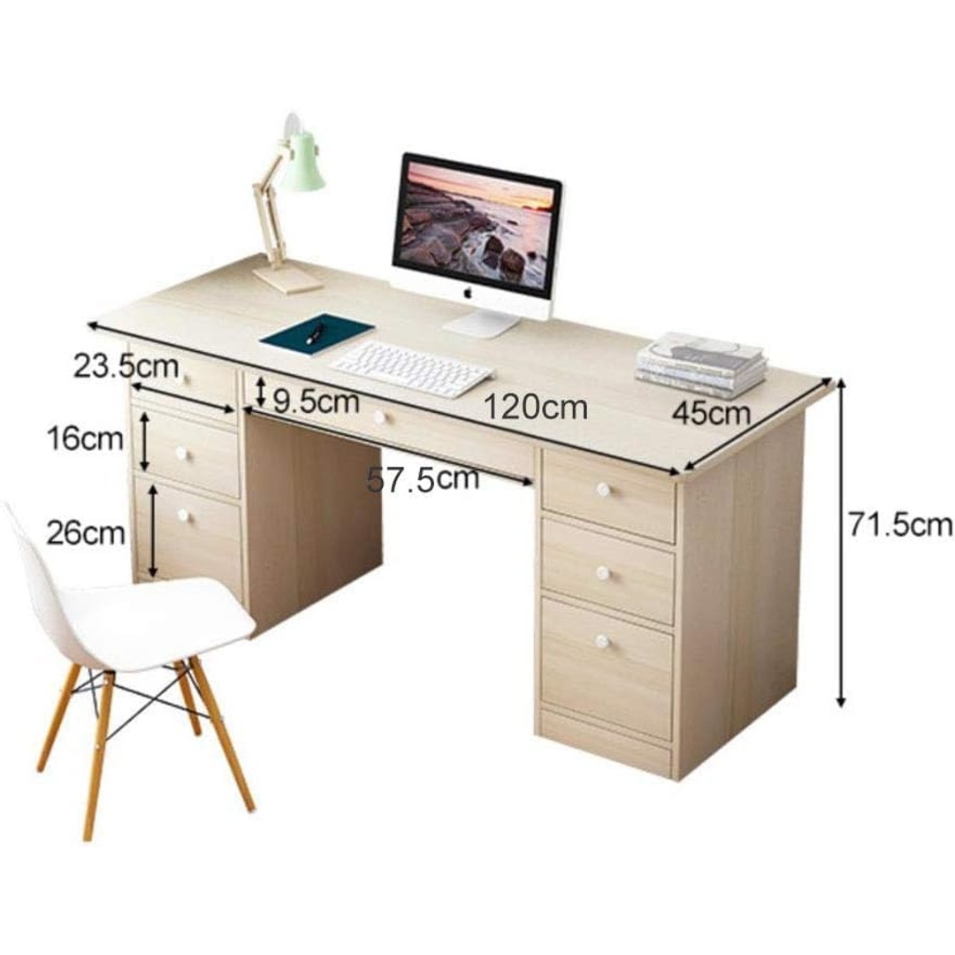 مكتب كمبيوتر مع أدراج تخزين - 120×45×71 سم