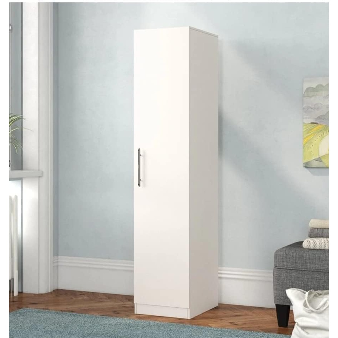 دولاب بباب واحد - 190×50×40 سم - أبيض