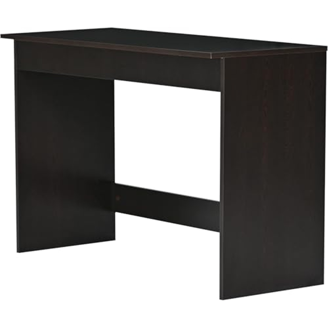 مكتب دراسة وكمبيوتر من خشب مصنّع - 105×72×45.7 سم - لون وينجي غامق