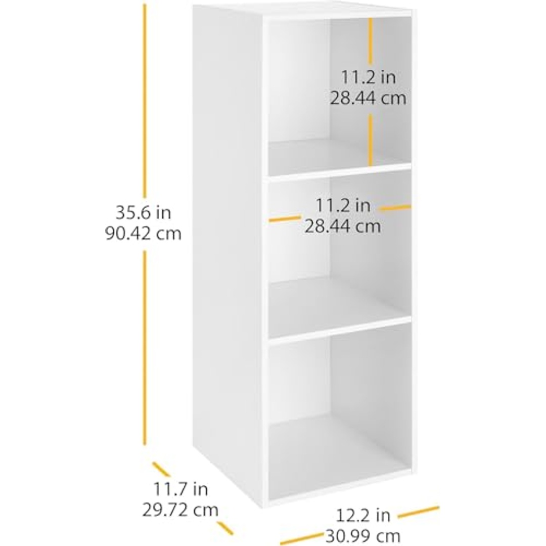 منظم مكعبات بـ 3 طبقات - 30.99×90.42×29.72 سم - أبيض