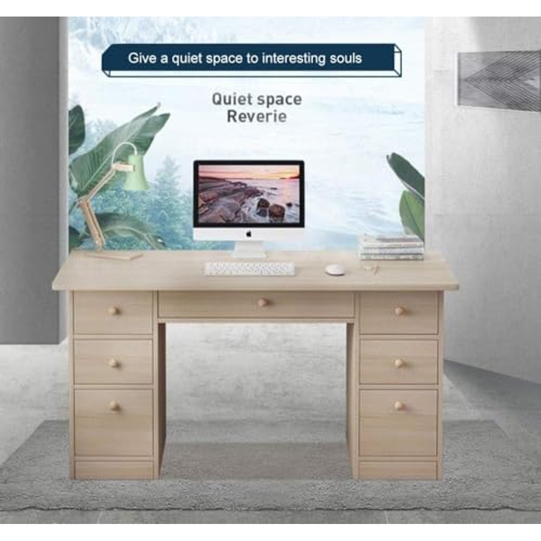 مكتب كمبيوتر مع أدراج تخزين - 120×45×71 سم